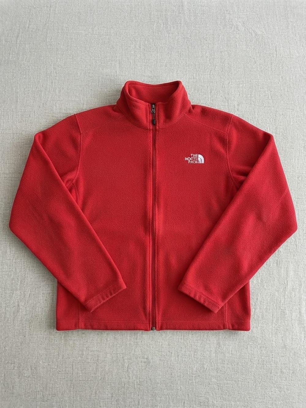 The North Face Red Full-Zip Fleece Jacket - Men's Large (L/G)